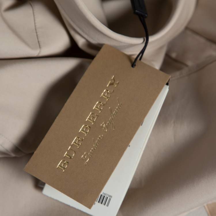 Pre Owned Burberry Beige Cotton Button Front Long Sleeve Shirt M