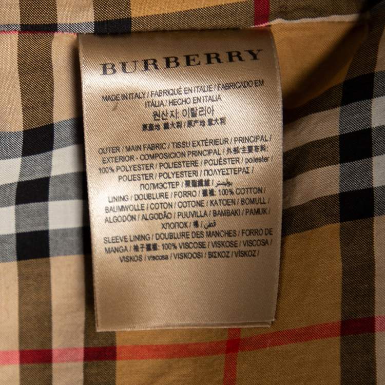 Pre Owned Burberry Red Faux Fur Button Front Jacket M