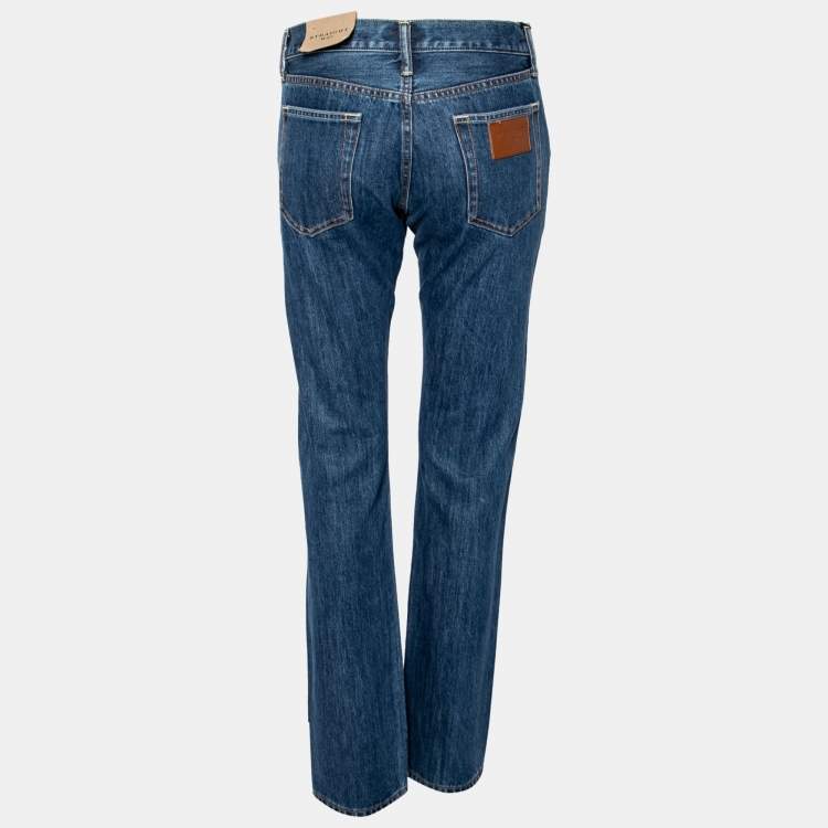مملوكة مسبقًا Burberry Navy Blue Denim Straight Fit Jeans S