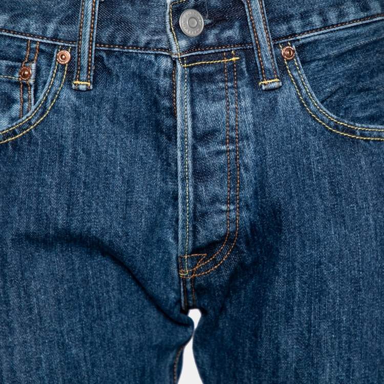 مملوكة مسبقًا Burberry Navy Blue Denim Straight Fit Jeans S