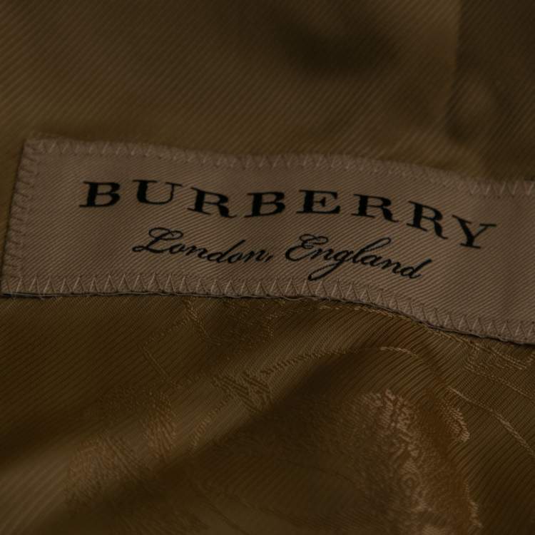 Pre Owned Burberry Beige Vintage Check Wool Single Breasted Tailored Blazer M