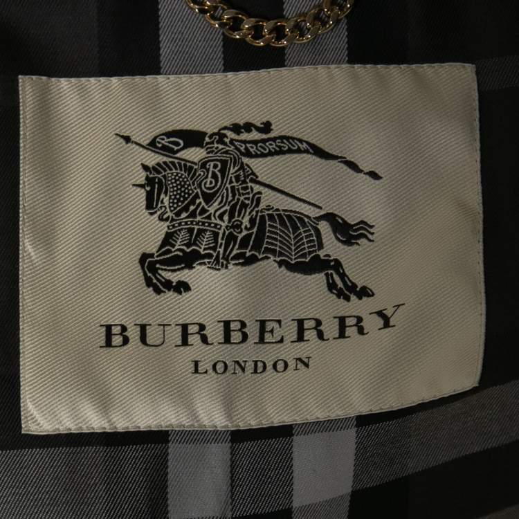 مملوكة مسبقًا Burberry Pink Cotton Double Breasted Belted Trench Coat M