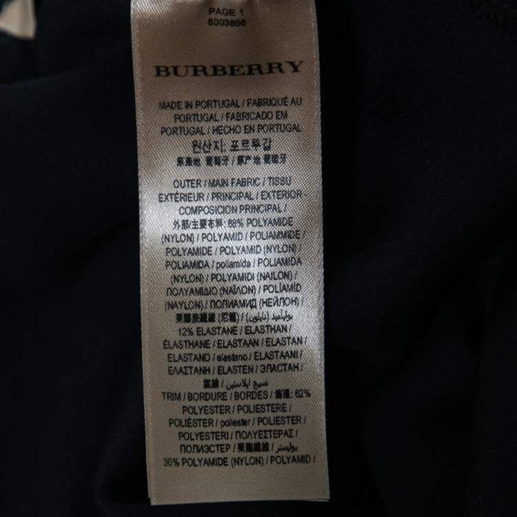 مملوكة مسبقًا Burberry Black Jersey Logo Waistband Detail Shorts L
