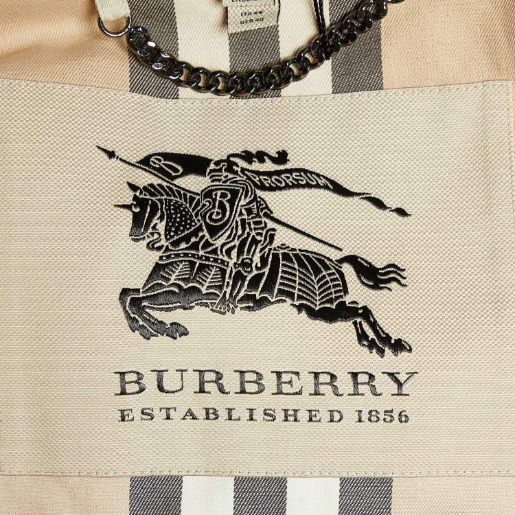 مملوكة مسبقًا Burberry Beige Cotton Double Breasted Trench Coat M