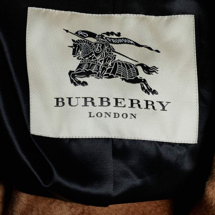 Pre Owned Burberry London Llama Hair and Wool Hutcliffe Coat M