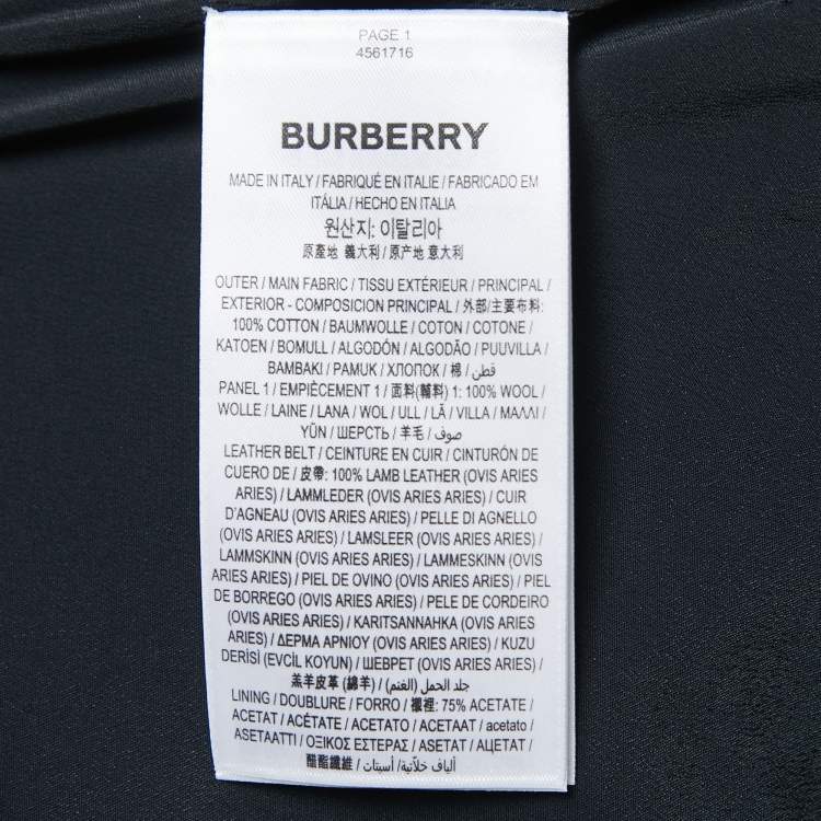 Pre Owned Burberry Black Velvet A-Line Mini Skirt S