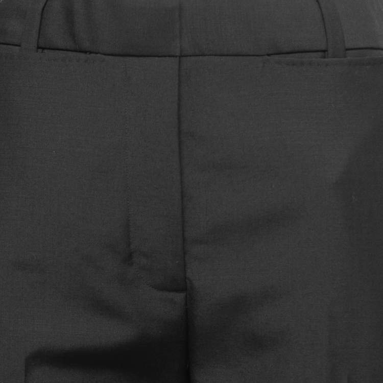 مملوكة مسبقًا Burberry Black Mohair & Wool Pocket Detail Zohra Trousers S