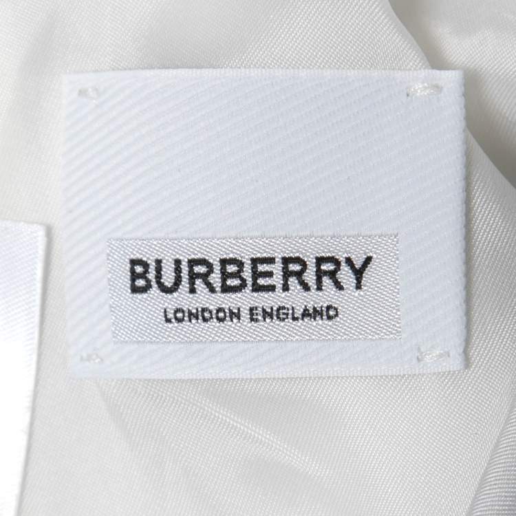 Pre Owned Burberry Grey Crepe Wool Side Stripe Trousers M