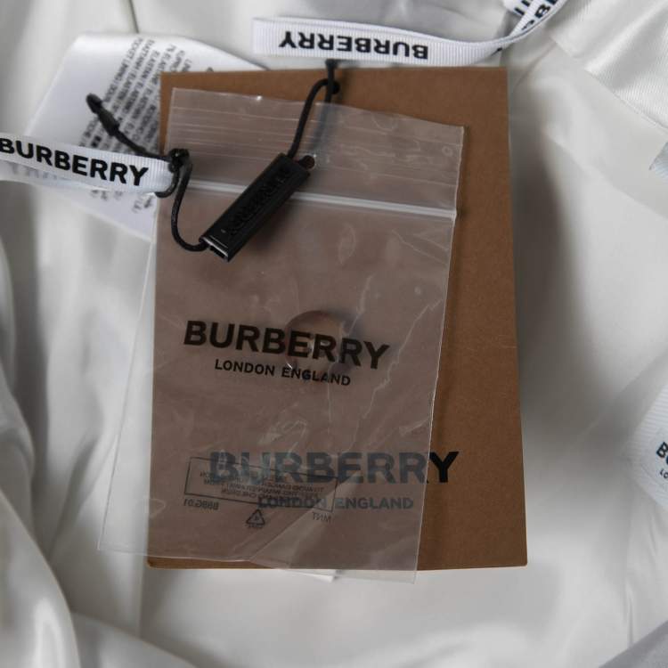 Pre Owned Burberry Grey Crepe Wool Side Stripe Trousers M