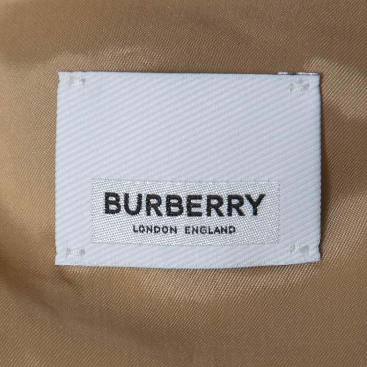 Pre Owned Burberry Tan Cotton Pipping Detail Trousers XS