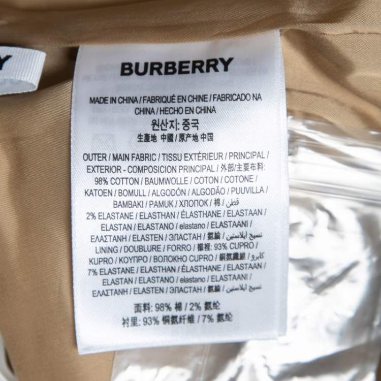 Pre Owned Burberry Tan Cotton Pipping Detail Trousers XS