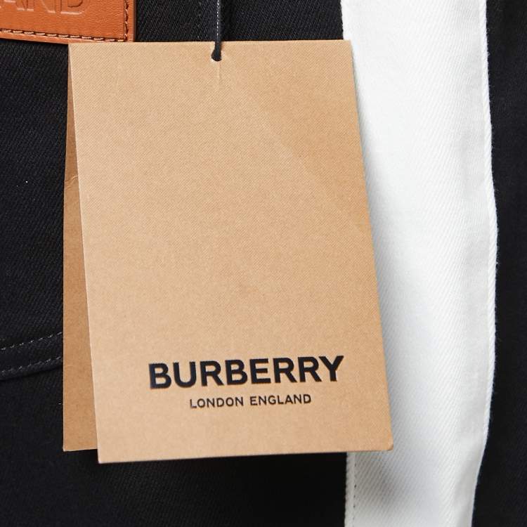 Pre Owned Burberry Black Denim Deer Print Trim Girvan Skinny Jeans S 