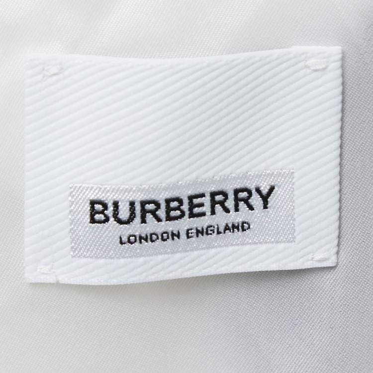 Pre Owned Burberry Grey Wool Stripe Detail Jacinda Cropped Trousers M