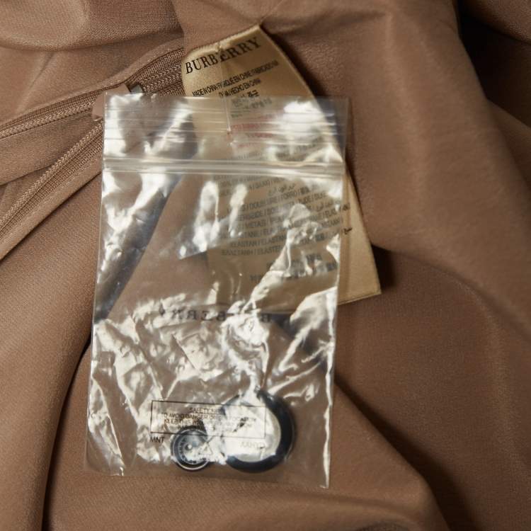 Pre Owned Burberry Blush Pink Silk Belted Dress S