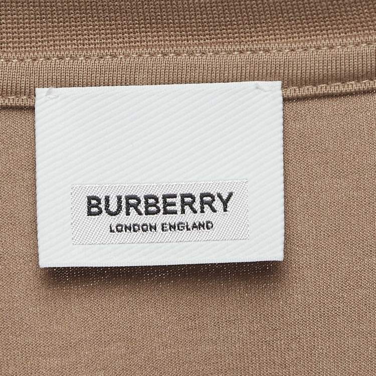 Pre Owned Burberry Brown Horseferry Print Cotton oversized T-Shirt S
