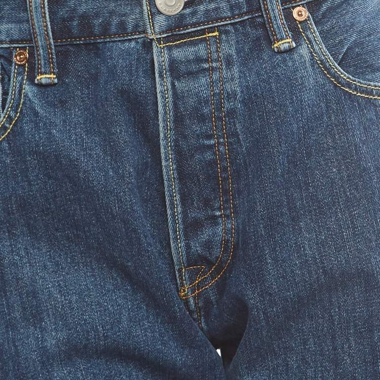 Pre Owned Burberry Blue Denim Straight Fit Jeans L Waist 31"