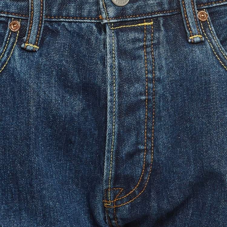 Pre Owned Burberry Blue Denim Straight Leg Jeans M Waist 29"