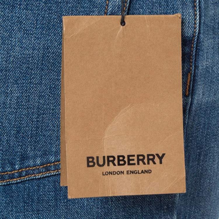مملوكة مسبقًا Burberry Blue Denim Mid-Rise Skinny Jeans M Waist 29"