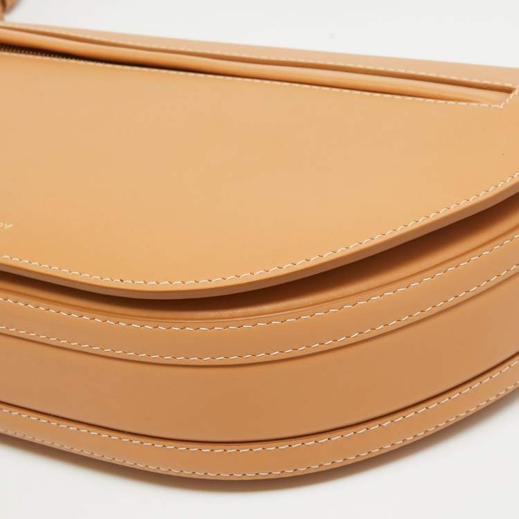 Pre Owned Burberry Warm Sand Leather Medium Olympia Shoulder Bag