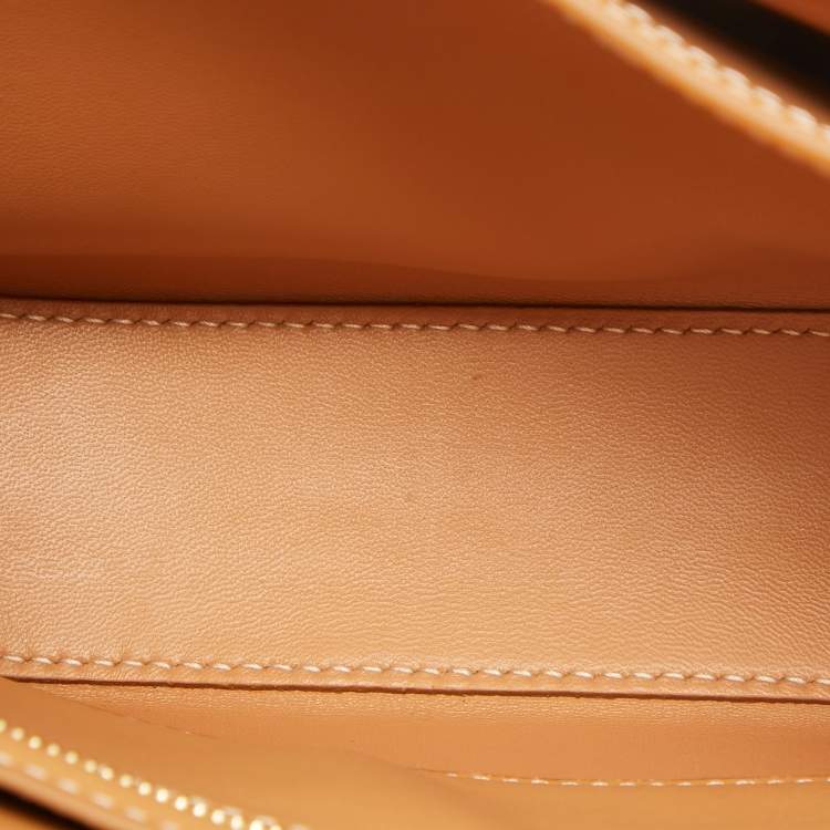 Pre Owned Burberry Warm Sand Leather Medium Olympia Shoulder Bag