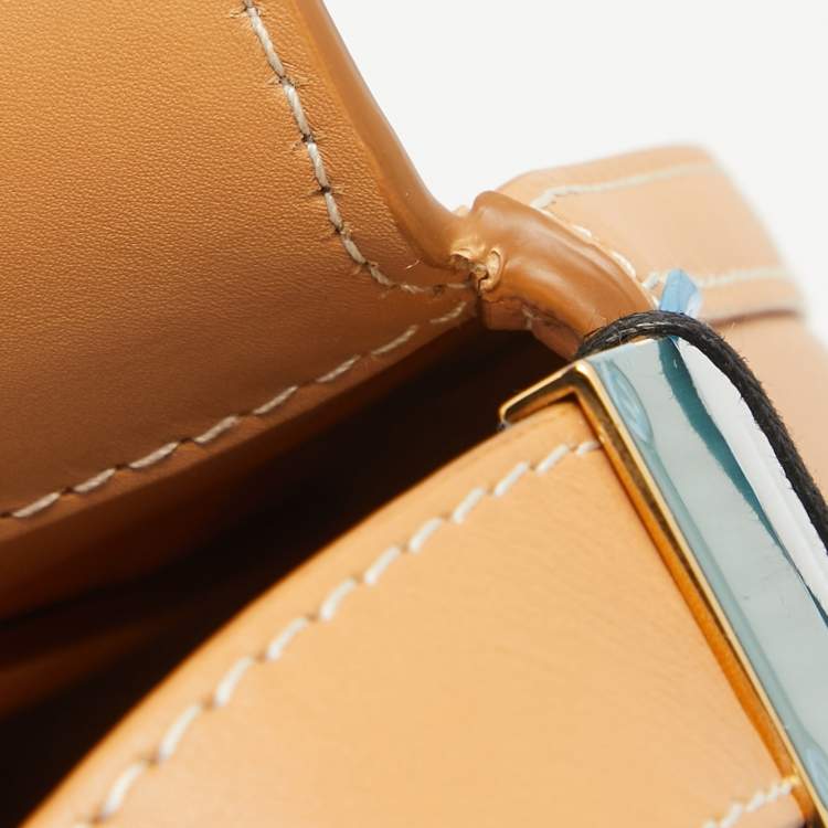 Pre Owned Burberry Warm Sand Leather Medium Olympia Shoulder Bag