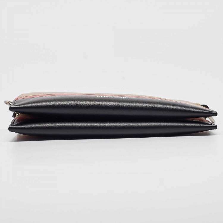 Pre Owned Burberry Multicolor Leather Benji Crossbody Bag