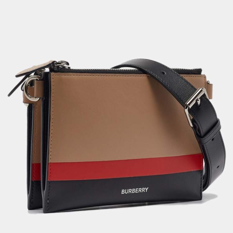 Pre Owned Burberry Multicolor Leather Benji Crossbody Bag