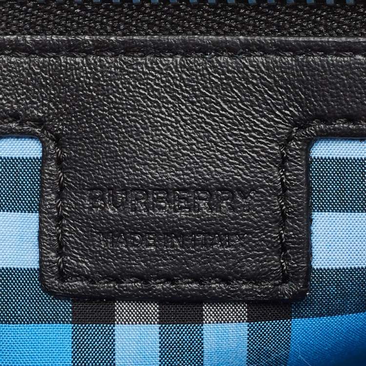 Pre Owned Burberry Black Leather Mini Double Olympia Bag
