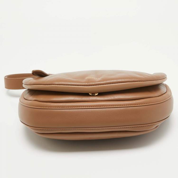 Pre Owned Burberry Brown Leather Small Olympia Shoulder Bag