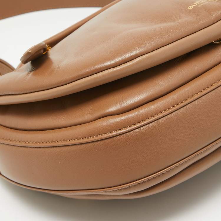 Pre Owned Burberry Brown Leather Small Olympia Shoulder Bag