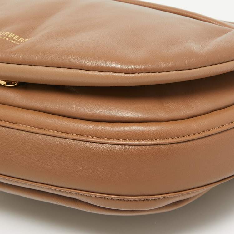 Pre Owned Burberry Brown Leather Small Olympia Shoulder Bag