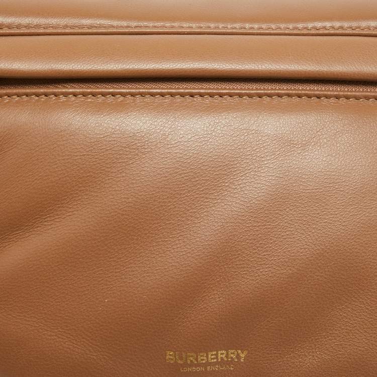Pre Owned Burberry Brown Leather Small Olympia Shoulder Bag
