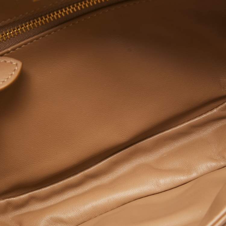 Pre Owned Burberry Brown Leather Small Olympia Shoulder Bag