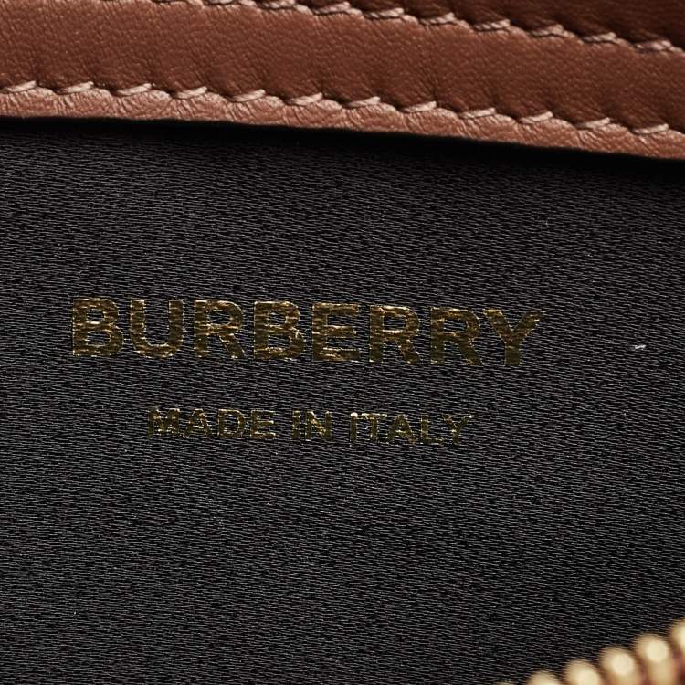 Pre Owned Burberry Multicolor Leather and Velvet Olympia Scarf Oversized Clutch