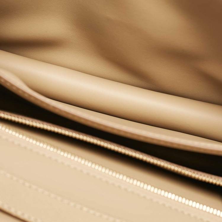 Pre Owned Burberry Archive Beige Leather Medium TB Shoulder Bag