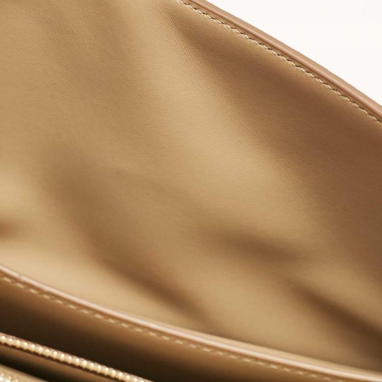 Pre Owned Burberry Archive Beige Leather Medium TB Shoulder Bag