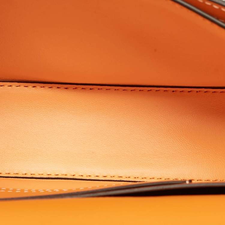 Pre Owned Burberry Orange Leather Small Olympia Bumbag