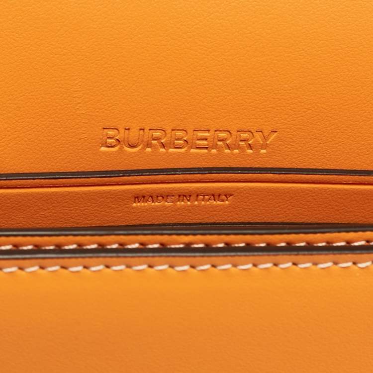 Pre Owned Burberry Orange Leather Small Olympia Bumbag