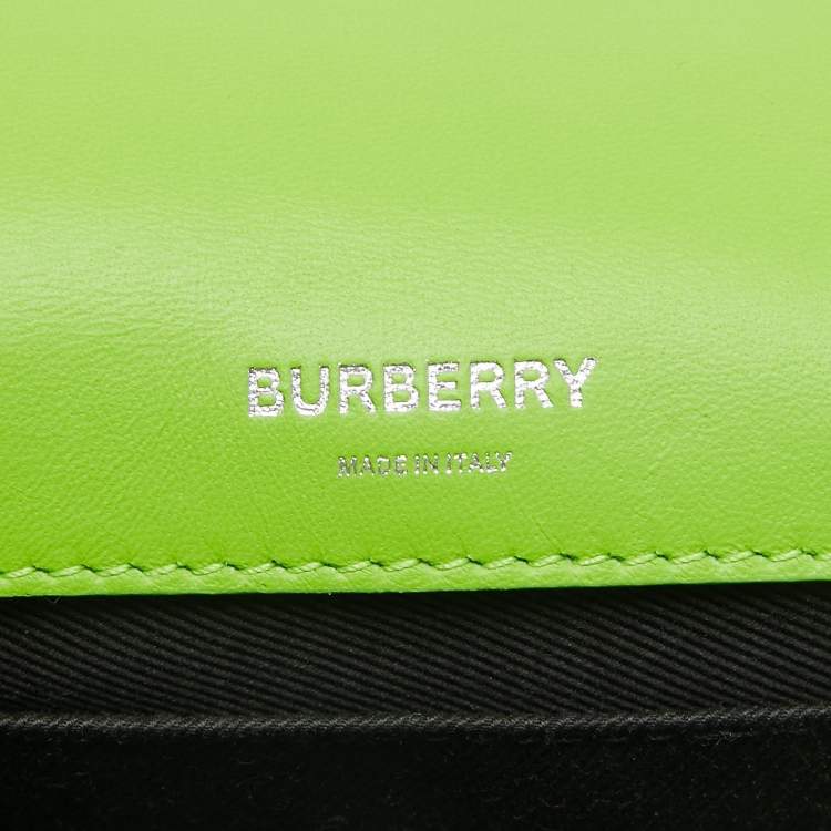 Pre Owned Burberry Green Quilted Leather Small Lola Chain Shoulder Bag