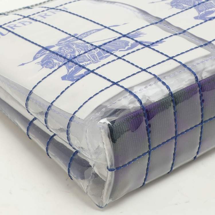 Pre Owned Burberry Transparent PVC EKD Label Pouch