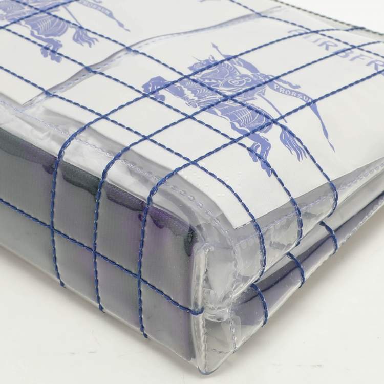 Pre Owned Burberry Transparent PVC EKD Label Pouch