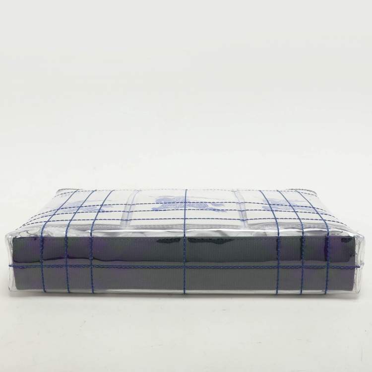 Pre Owned Burberry Transparent PVC EKD Label Pouch