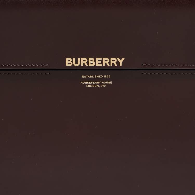 Pre Owned Burberry Burgundy/Red Leather Large Grace Shoulder Bag