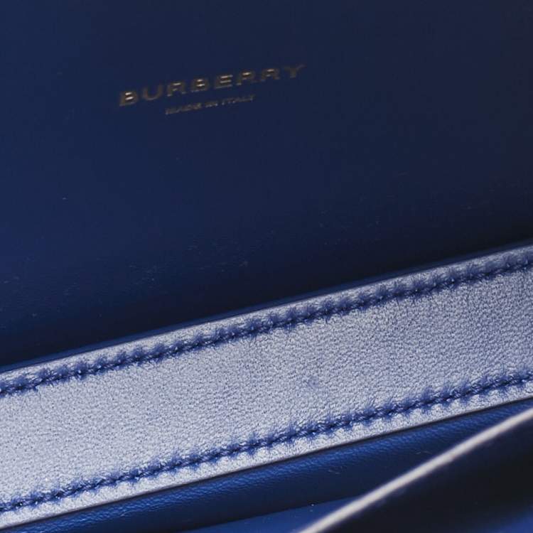 Pre Owned Burberry Blue Ombre Leather Olympia Clutch
