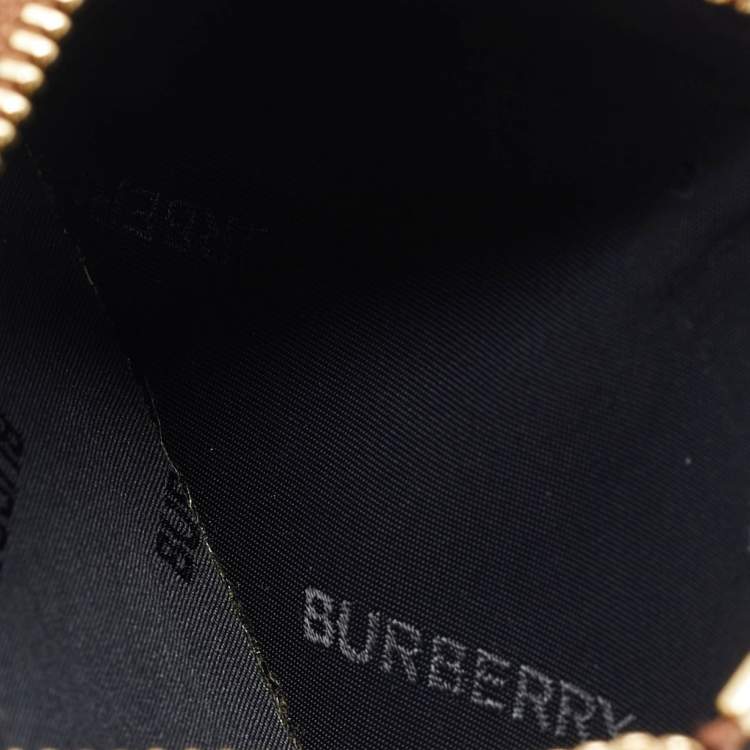 Pre Owned Burberry Beige Vintage Check Coated Canvas Kelbrook Coin Purse