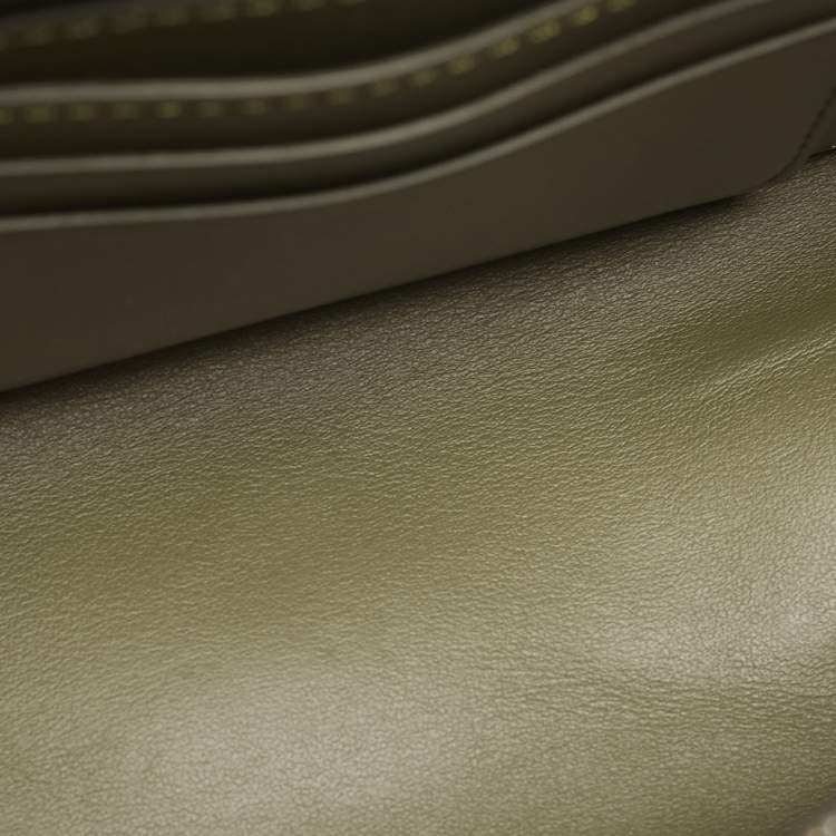 Pre Owned Burberry Green Camo Print Coated Canvas and Leather Hackberry Crossbody Bag