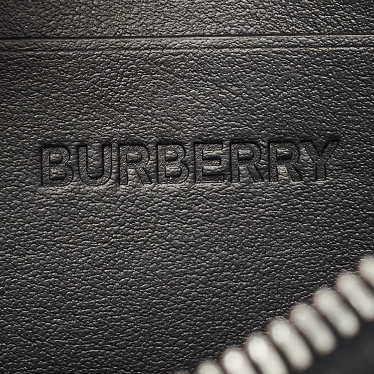 Pre Owned Burberry Grey/Black Canvas and Leather Callum Crossbody Bag