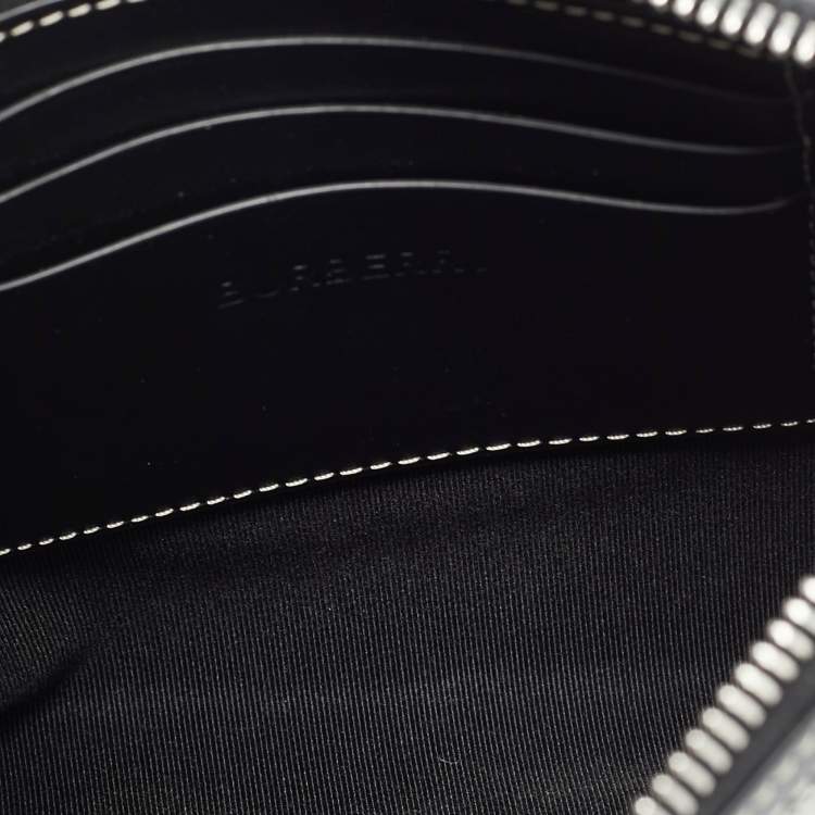 Pre Owned Burberry Grey/Black Canvas and Leather Callum Crossbody Bag