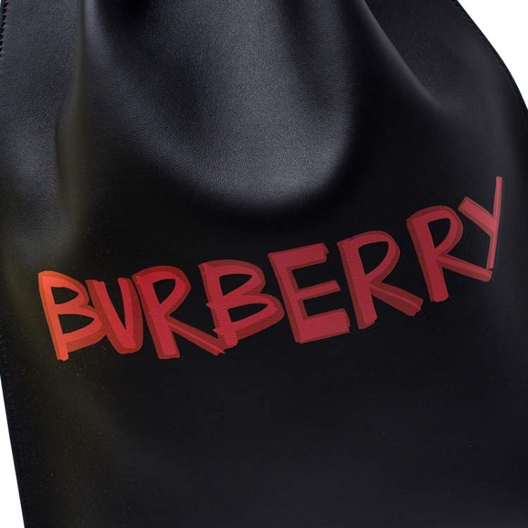 Pre Owned Burberry Black Leather Bobby Backpack