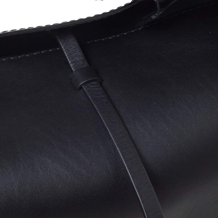 Pre Owned Burberry Black Leather Large Bucket Bag